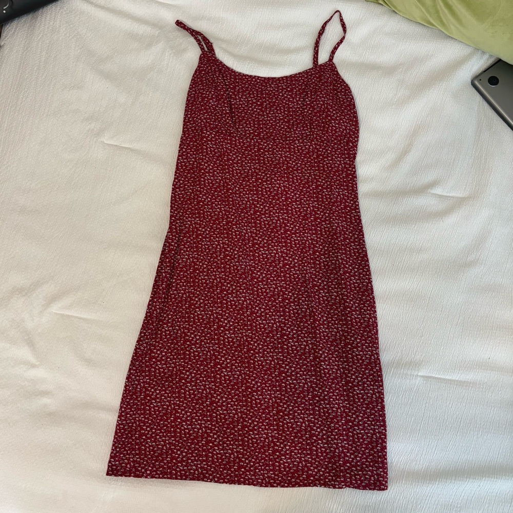 Brandy Melville Red Floral Dress
